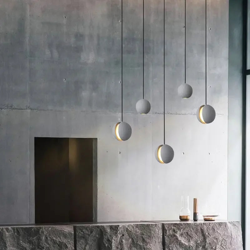 Afralia™ Cement Pendant Light: Industrial Nordic Retro Chandelier for Hotel Restaurant Bar