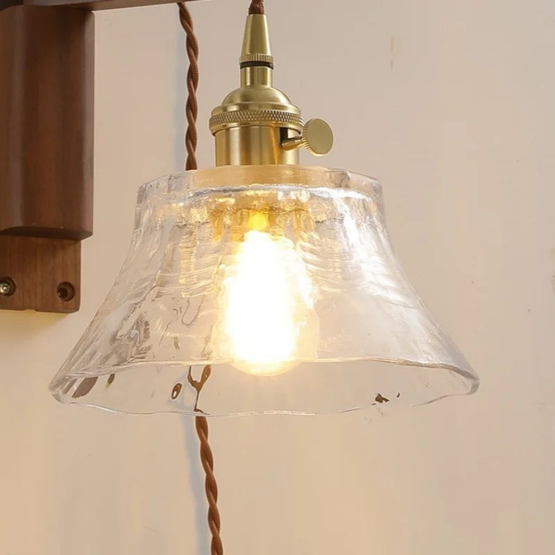 Afralia™ Clear Glass LED Wall Sconce Modern Stair Light Fixture Home Decor