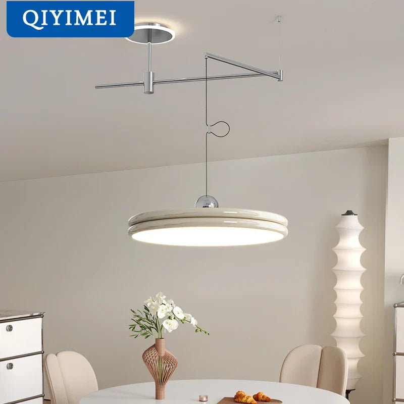 Afralia™ Modern Chandelier Lights LED Pendant Swing Arm Hanging Lamp for Dining Island