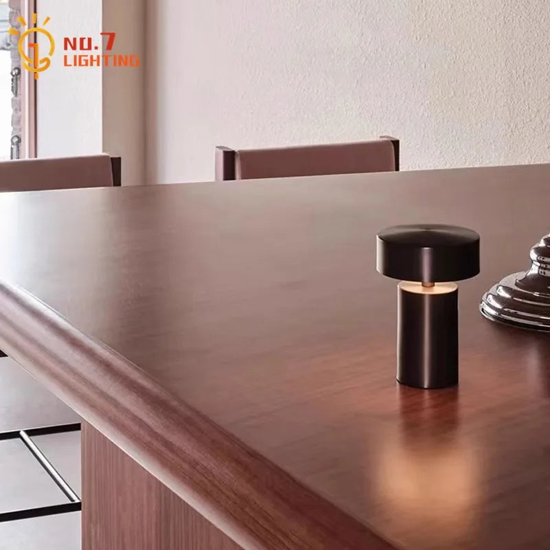 Afralia™ Mushroom Table Lamp Touch Switch USB Charging Wireless Modern Desk Light