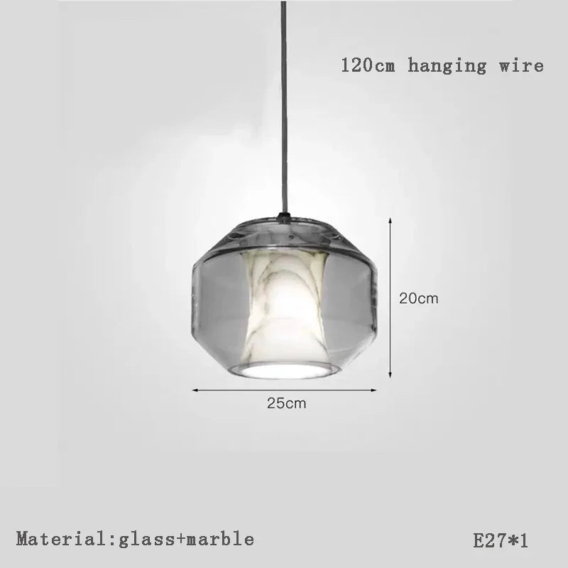 Afralia™ Alabaster Marble Pendant Lights for Luxury Dining Room, Kitchen & Bar Décor