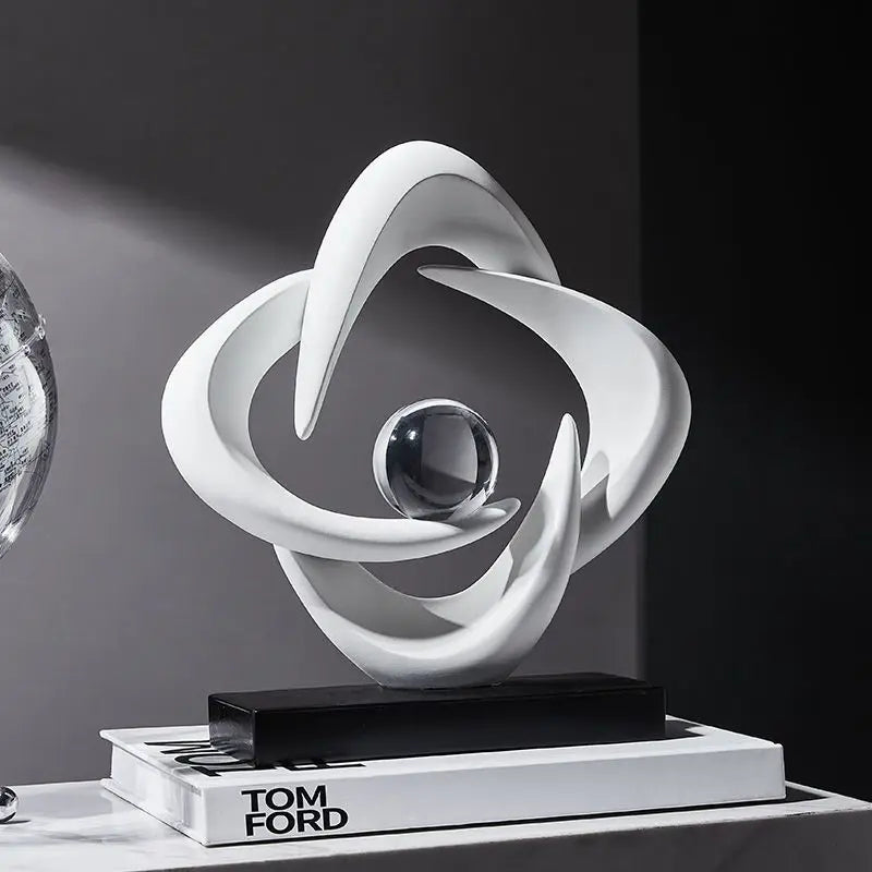 Afralia™ Abstract Resin Sculpture Figurine for Home Decor & Table Centerpiece