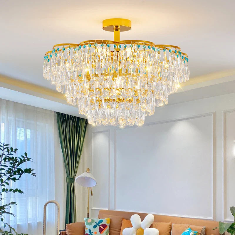 Afralia™ Crystal Light Chandelier | Post-Modern European Luxury for Living Room, Bedroom, Dining