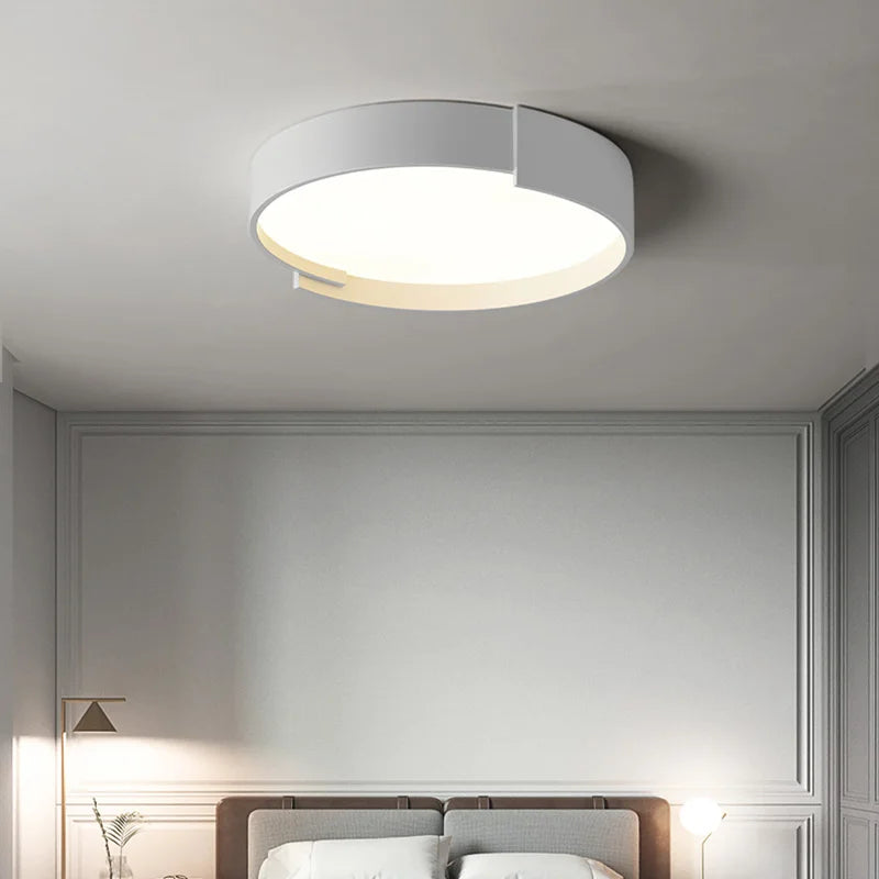 Afralia™ Circle LED Ceiling Chandelier: Dimmable Modern Minimalist Light for Living Room, Bedroom & Kitchen