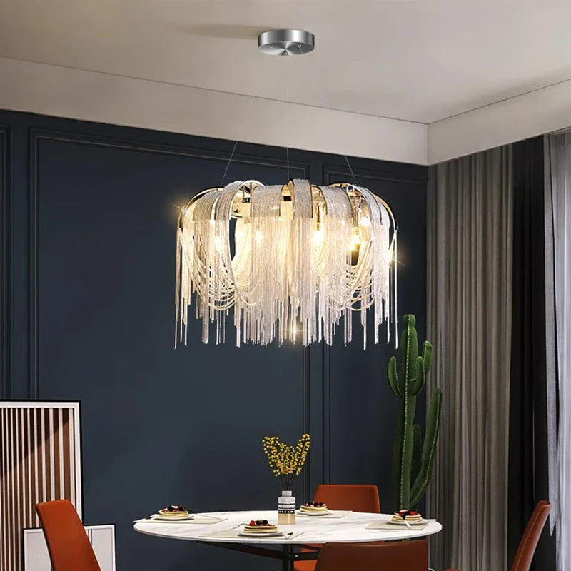 Afralia™ LED Pendant Light Chandeliers for Modern Home Decor Living Room Dining Room