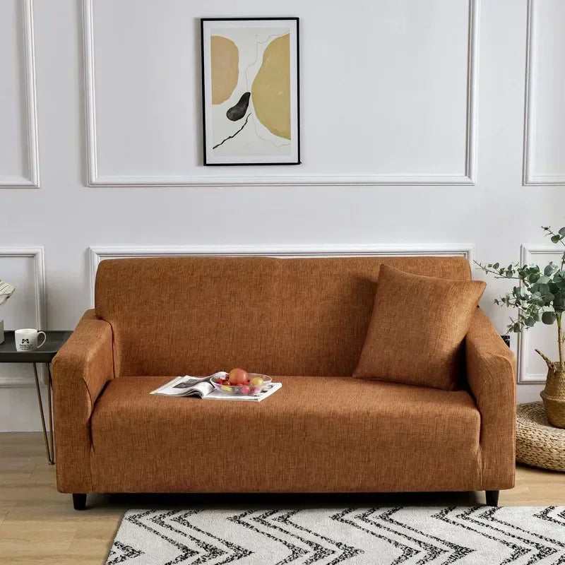 Afralia™ Colorful Block Sofa Covers: Stretchy Loveseat Sectionals, Couch, Chair Slipcover