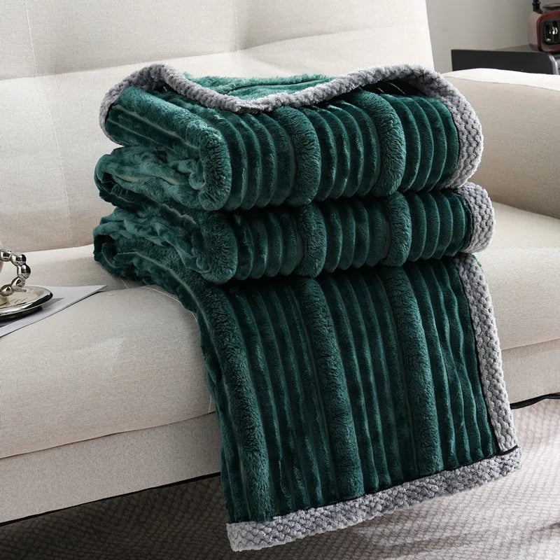 Afralia™ Light Luxury Sofa Blanket for Autumn/Winter, Cozy Office and Bedroom Blanket