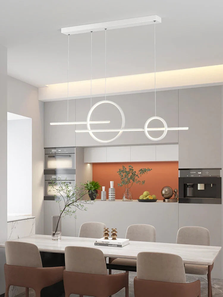 Afralia™ Modern Black LED Dining Room Pendant Light