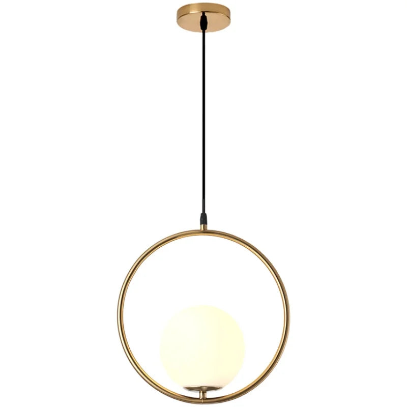 Afralia™ Glass Ball Chandelier: Nordic LED Pendant Lamp for Restaurant, Bedroom, Kitchen, Dining Room