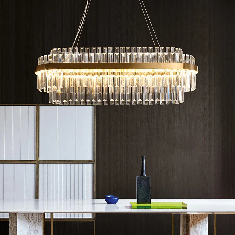 Afralia™ Luxury LED Crystal Chandeliers for Living Dining Room Decor - Modern Home Lighting
