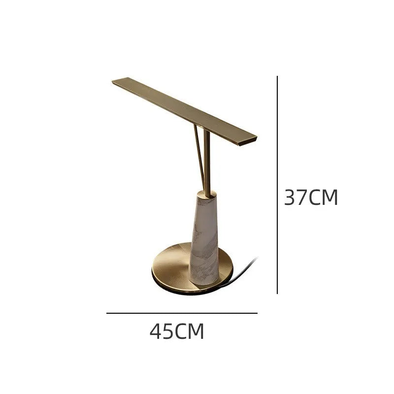 Afralia™ Marble Table Lamp LED Desk Light for Bedroom Living Room Study Space