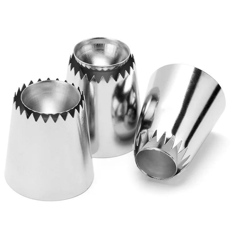 Afralia™ Stainless Steel Cream Cookies Nozzles Icing Cake Pastry Tips Baker Decorating Tools