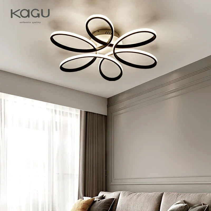 Afralia™ Flower Ceiling Light: Nordic Romantic LED Bedroom, Living Room, Restaurant, Study Light