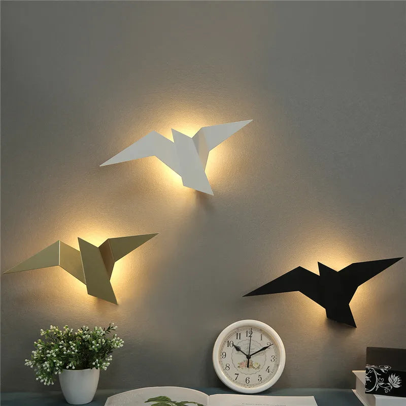 Afralia™ Modern Metal Bird Wall Lamps LED Wall Lighting Fixtures