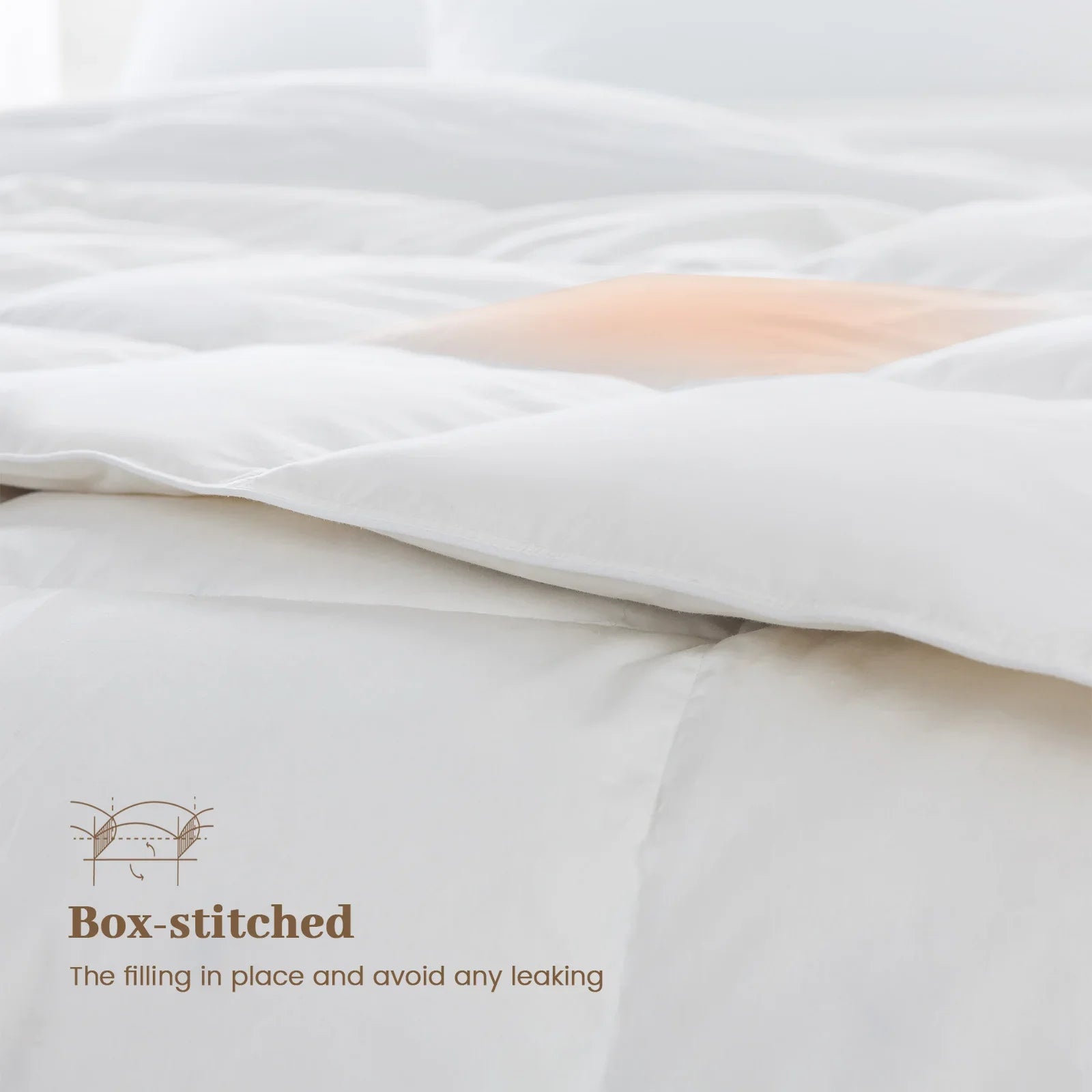 Afralia™ Premium White Goose Down Comforter - All Season Heavy Weight Insert