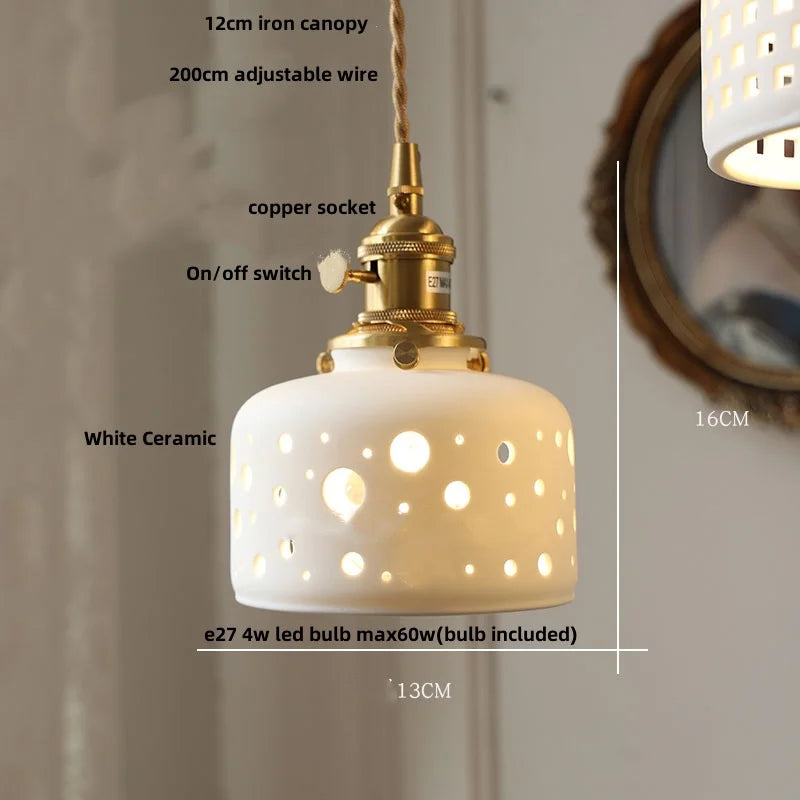 Afralia™ Japan Style Wood LED Pendant Light Fixture Clear Glass Adjustable Hanging Lamp
