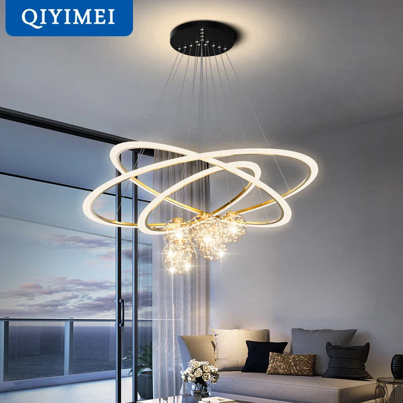 Afralia™ Star Acrylic Chandelier: Modern LED Indoor Lighting for Living Room, Bedroom with Star Decoration