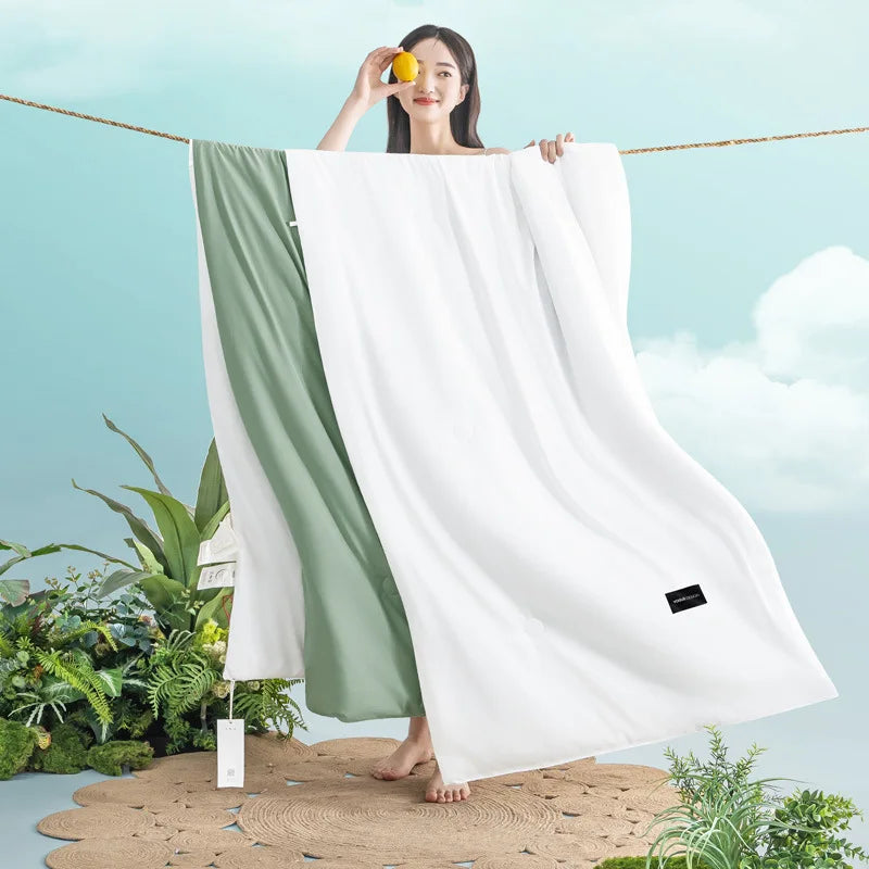Afralia™ Summer Quilt: Super Soft Soya Fiber Filling, Breathable & Skin Friendly Blanket