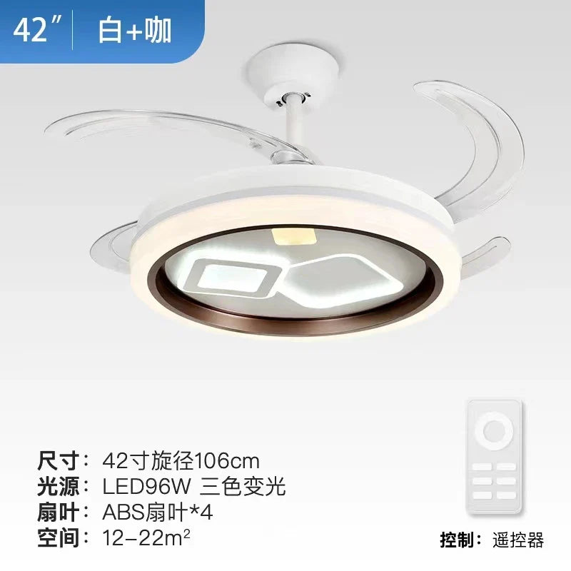 Afralia™ Smart Ceiling Fan Light with Remote Control | Slient Design & LED | Dining Room Ready