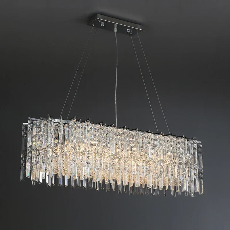 Afralia™ Crystal Chandeliers LED Ceiling Pendant Lights for Home Living Dining Room