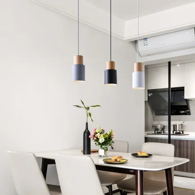 Afralia™ Simple Nordic LED Pendant Wire Chandelier for Kitchen Bar Hotel Home Decor