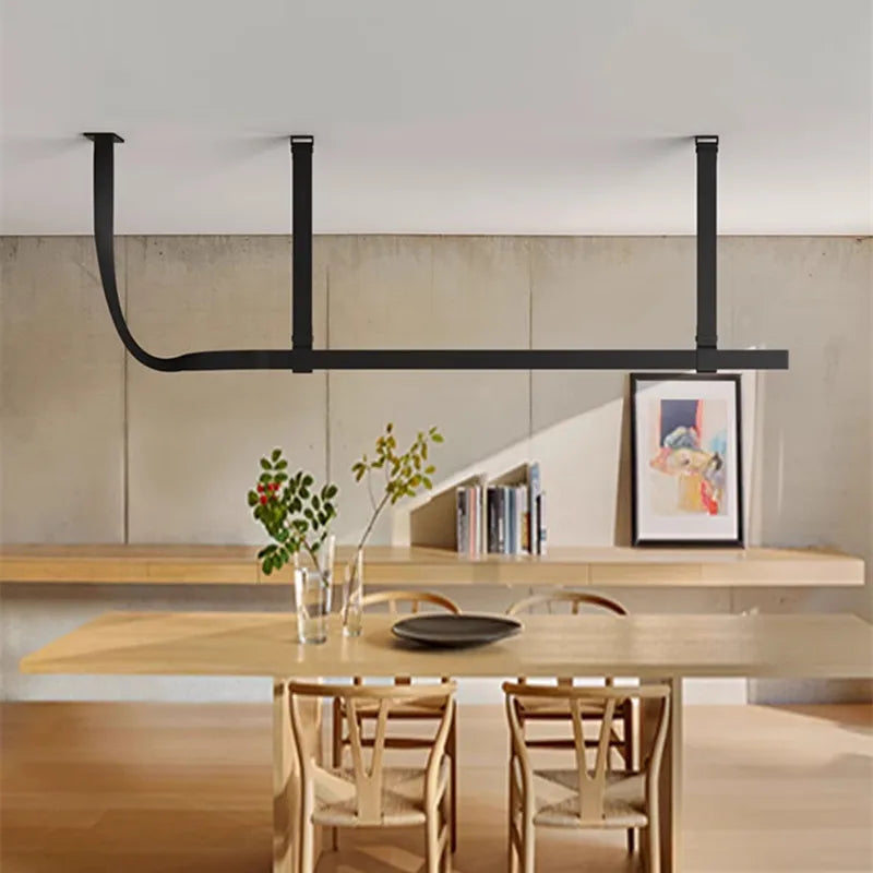 Afralia™ BELT LED Pendant Lamp: Minimalist Leather Hanging Light for Dining Room Home Decor