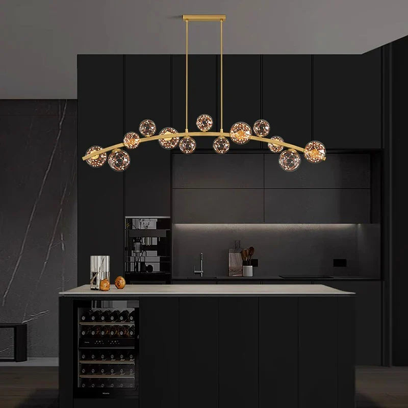 Afralia™ Modern LED Chandeliers Dining Room Pendant Lights Ceiling Hanging Lamps Indoor Lighting