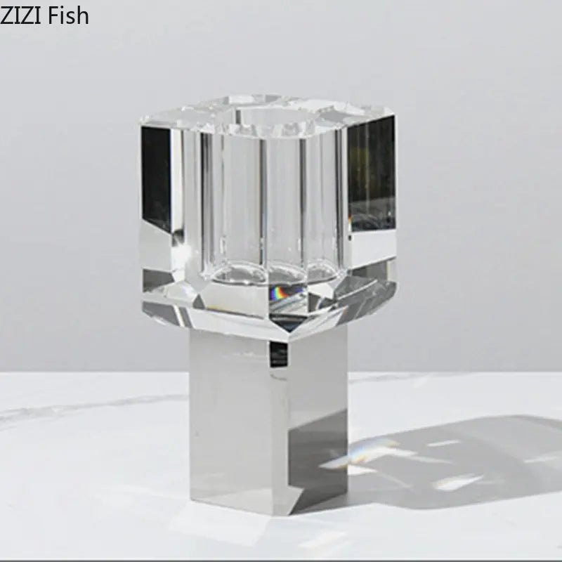 Afralia™ Crystal Clear Glass Vase for Potted Plants and Floral Arrangements