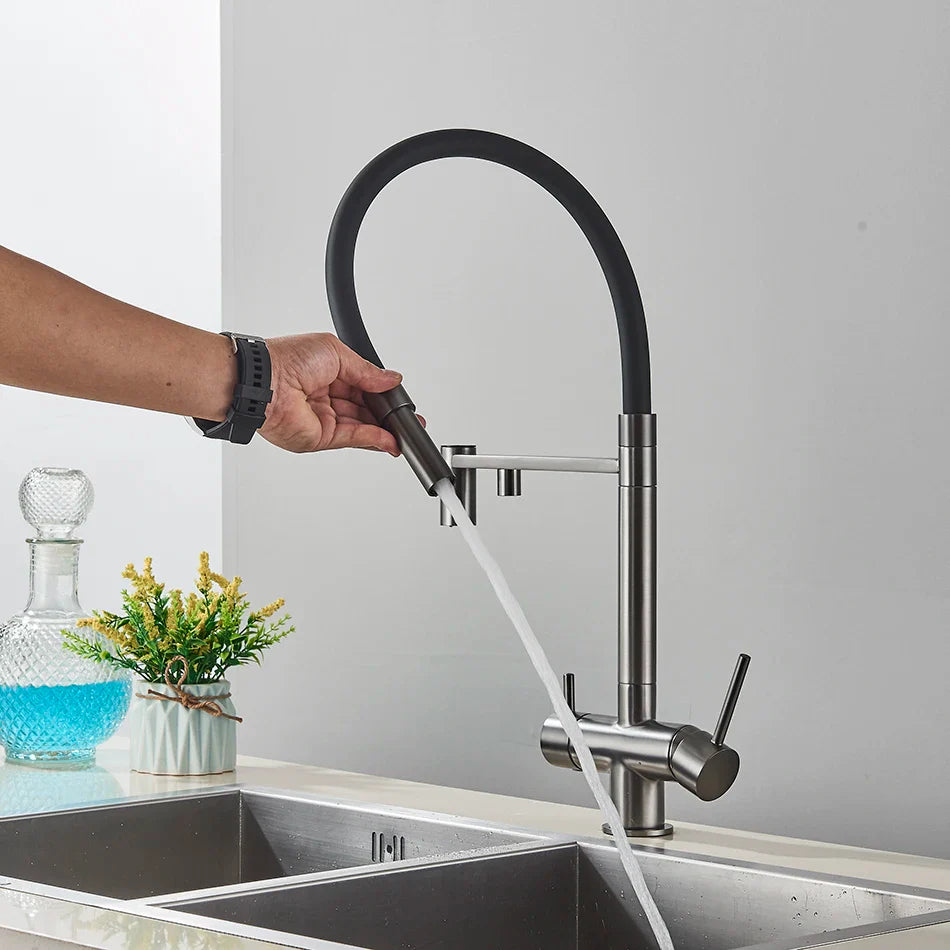 Afralia™ Dual Spout Water Filter Faucet for Pure Drinking Water with Rotation Feature