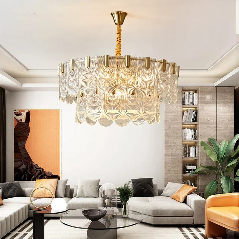 Afralia™ Elegant Crystal Chandelier for Living Room, Restaurant, and Bedroom Lighting