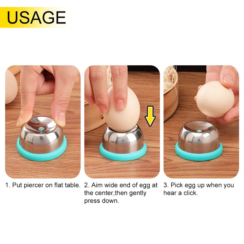 Afralia™ Stainless Steel Egg Piercer Hole Puncher Prickers Separator Kitchen Gadget