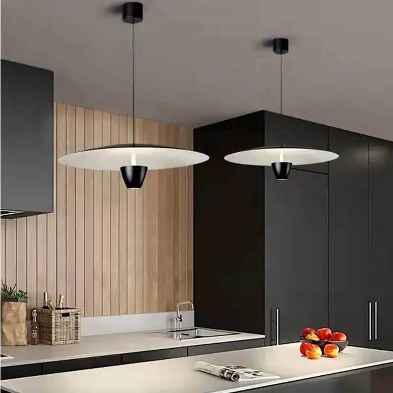 Afralia™ Black LED Hanging Light for Modern Spaces