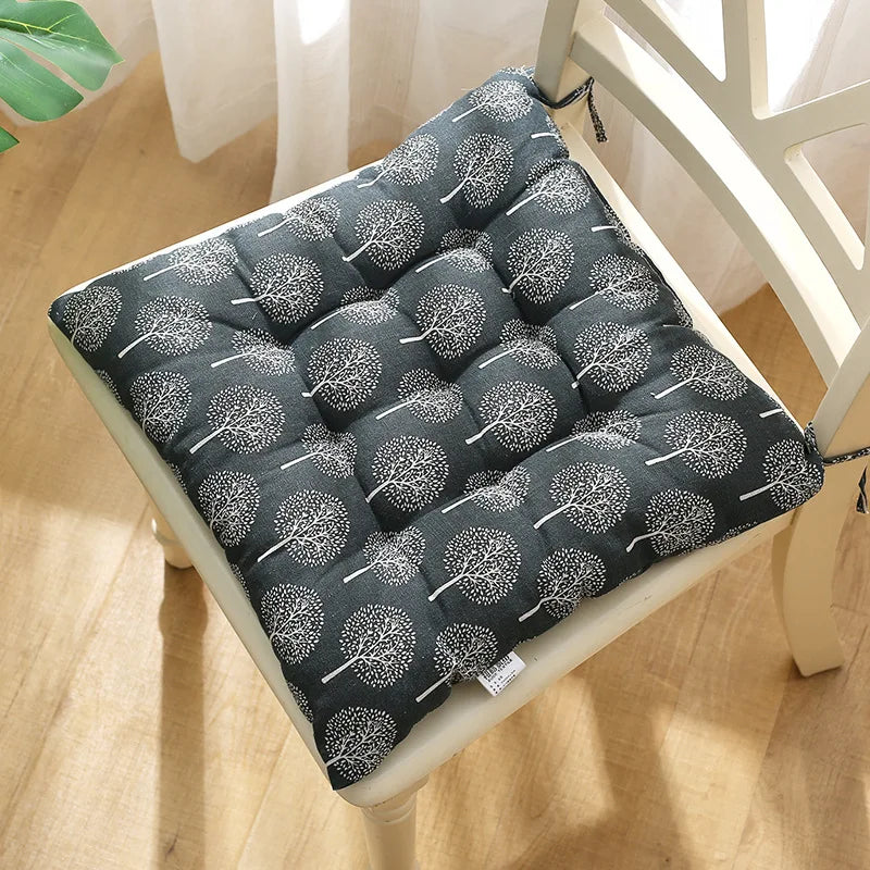 Afralia™ Square Cotton Upholstery Chair Cushion for Office, Home, Car, Garden, or Lounge