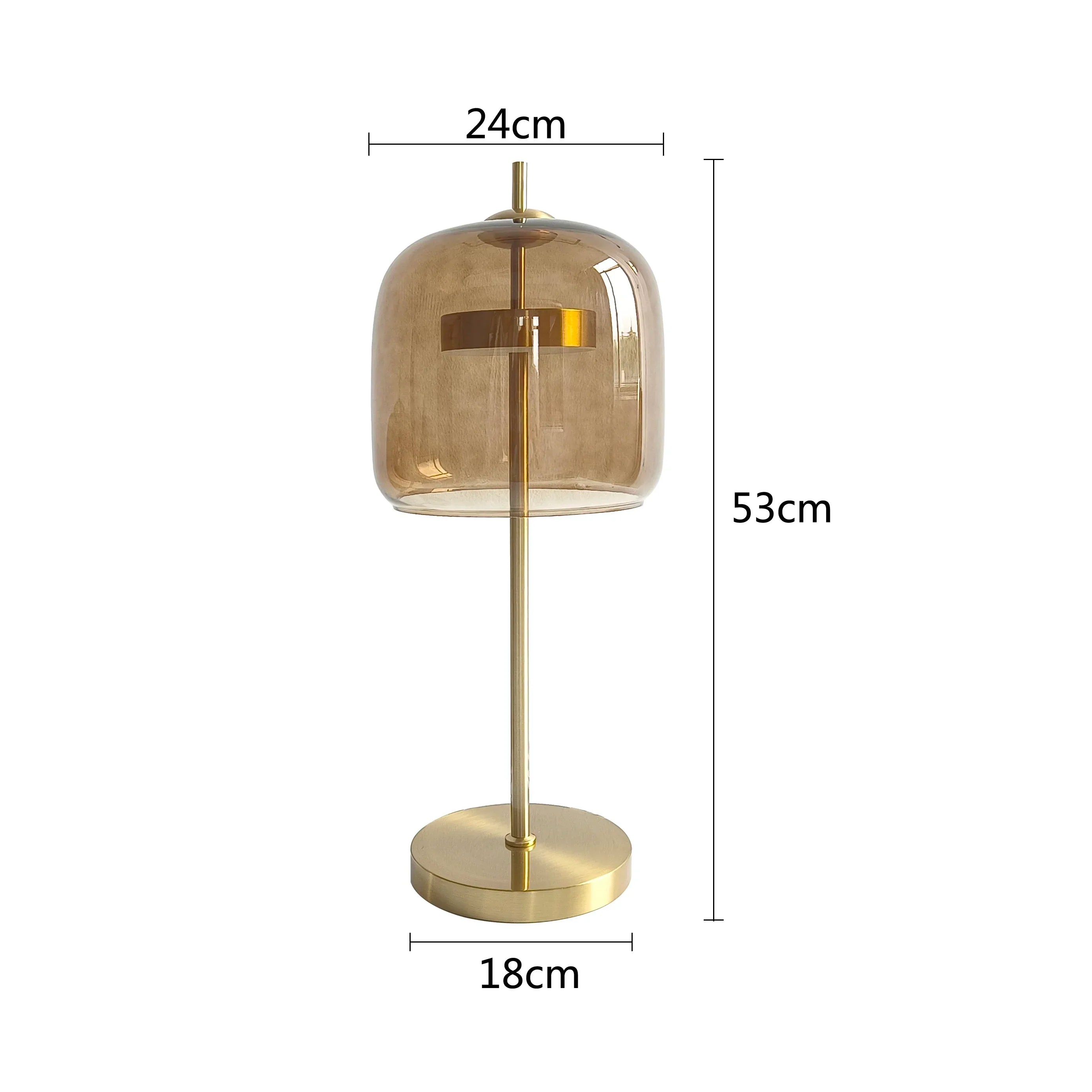 Afralia™ Glass Table Lamp: Modern Nordic Design for Living Room Bedroom, Gold Luxury Décor