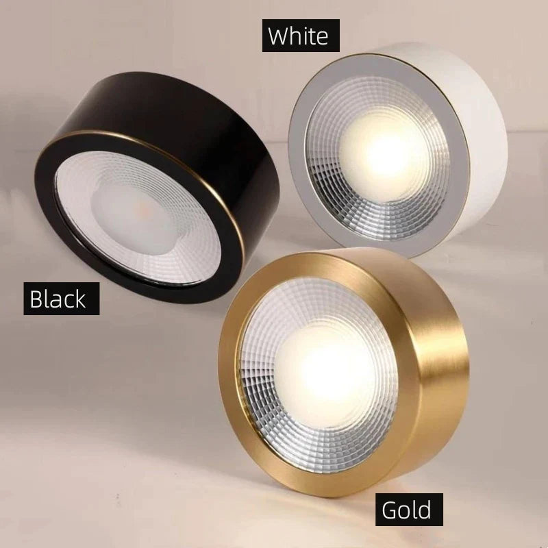 Afralia™ Copper LED Ceiling Downlights 6W/8W/10W Retro Surface Mounted Spot Lighting