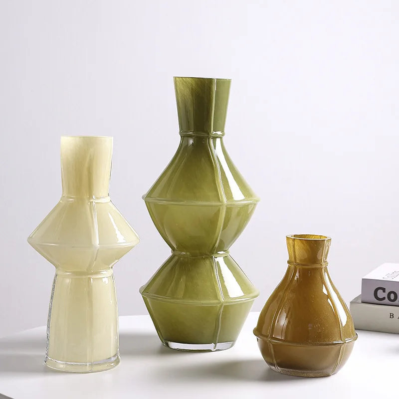 Afralia™ Colorful Geometric Glass Vase Hydroponics Terrarium Home Decor Accessory