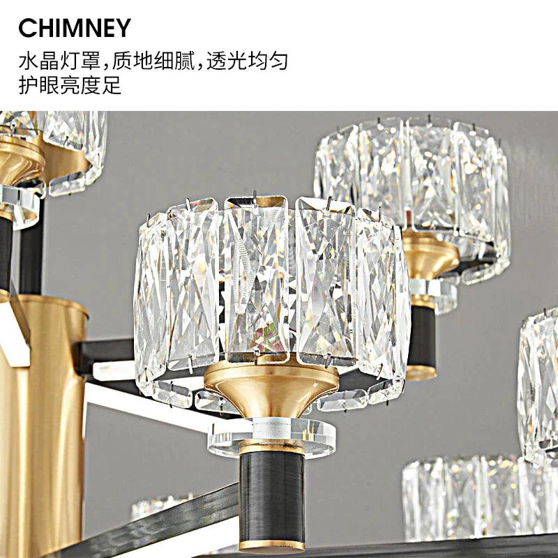 Afralia™ Crystal Chandelier Modern Luxury Light for Living Hall Dining Bedroom