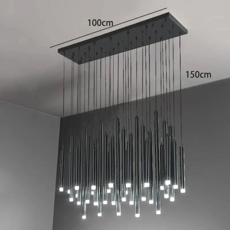 Afralia™ Crystal Pendant Chandelier with Remote Control for Luxe Home & Dining Room