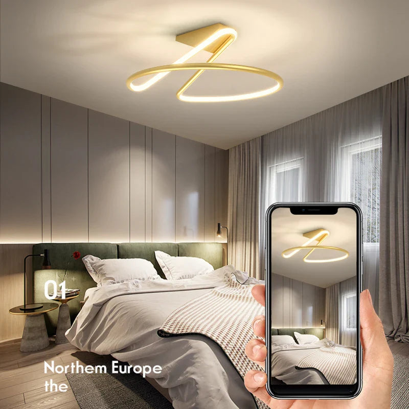Afralia™ Modern Duplex Villa Bedroom Ceiling Light