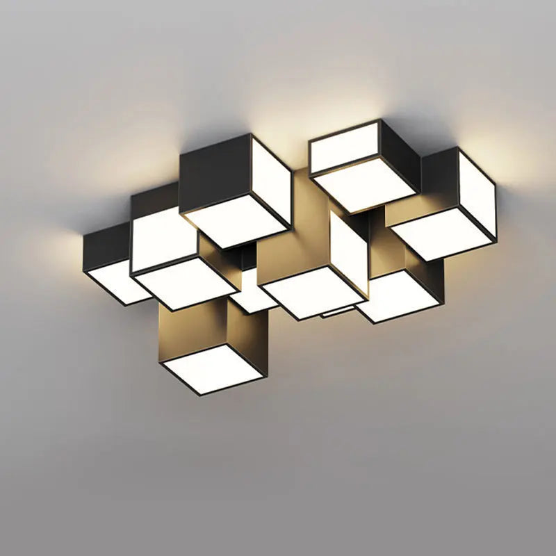 Afralia™ Square LED Chandeliers: Modern Home Indoor Lighting Fixtures for Living, Bedroom, Dining Room