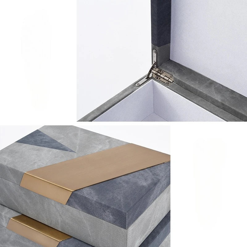 Afralia™ Grey Marble Pattern Leather Storage Box Jewelry Container Desktop Organizer