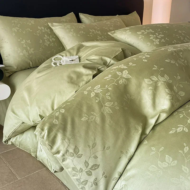 Afralia™ Luxury Jacquard Satin Cotton Bedding Sets for Adults