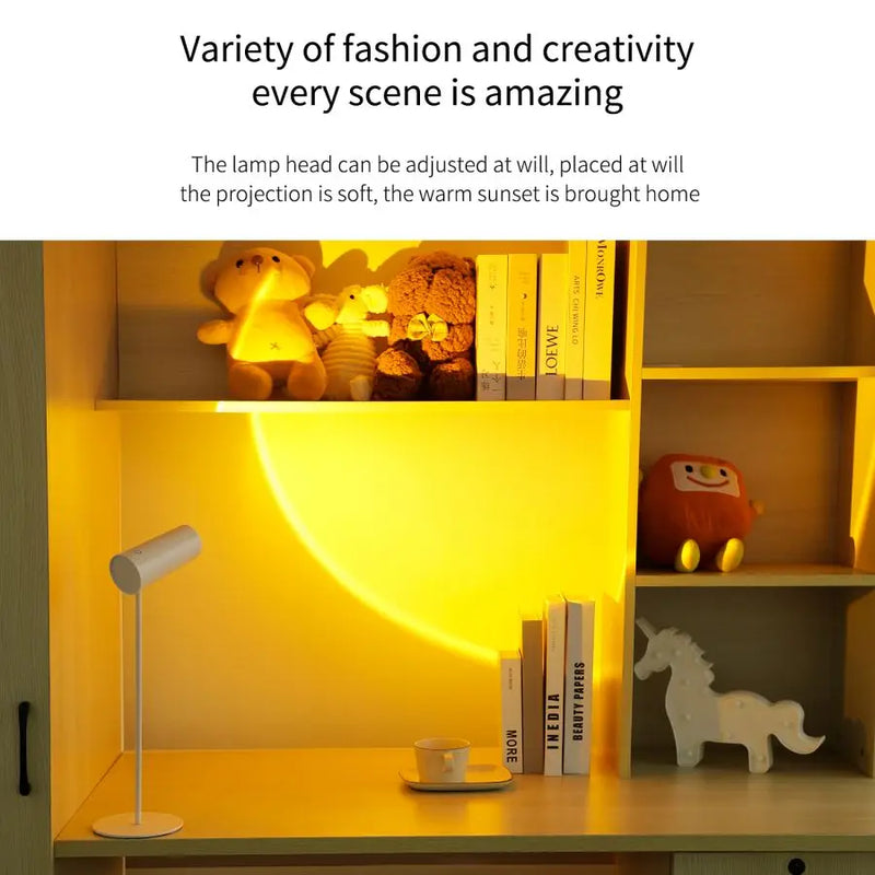 Afralia™ Sunset LED Desk Lamp - USB Touch Dimming Reading Light