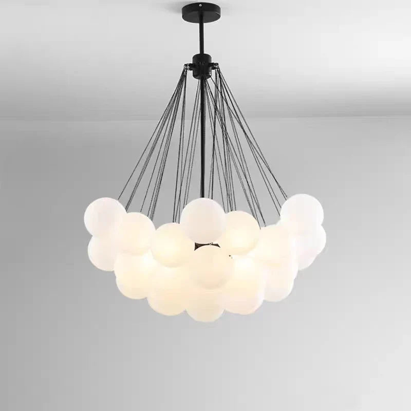 Afralia™ Frosted Glass Ball Pendant Lights for Modern Restaurant Chandelier