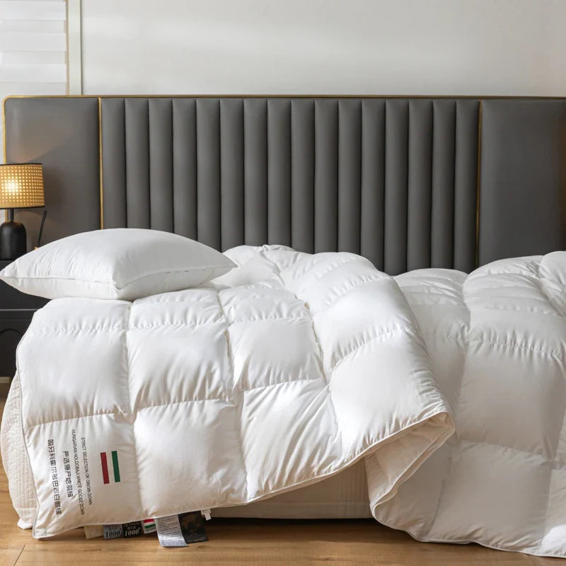 Afralia™ Luxury Goose Down Duvet for Winter, Queen King Size, Five Star Hotel Quality