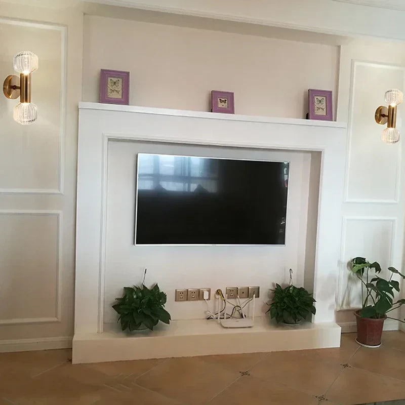 Afralia™ LED Glass Wall Sconces for Home Decor and Lighting in Gold