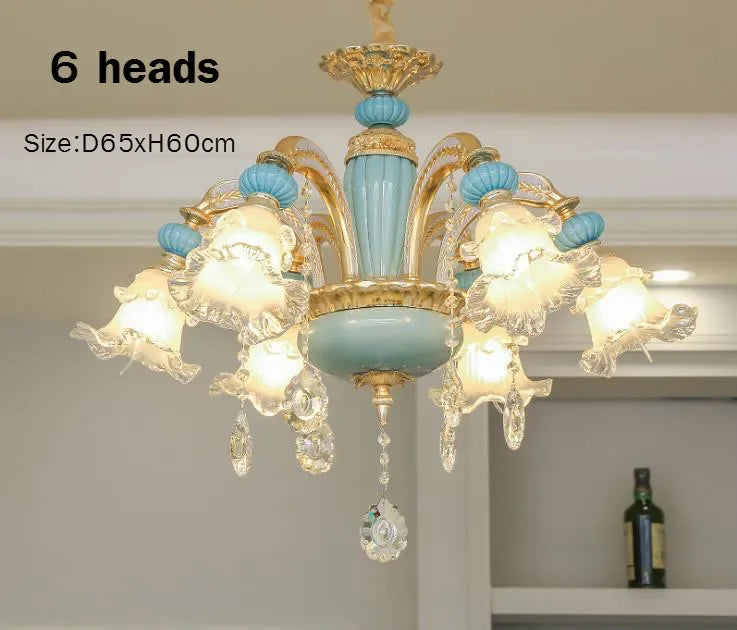 Afralia™ Crystal Chandelier Light - Modern Nordic Living Room Bedroom Lamp