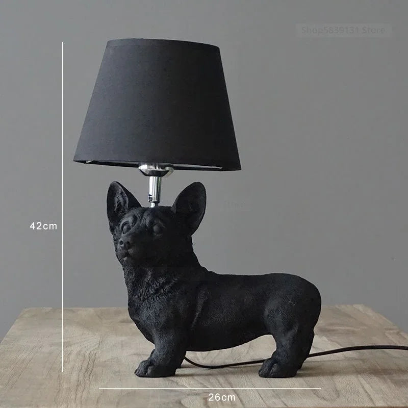 Afralia™ Nordic Puppy LED Table Lamp, Modern Decorative Bedroom Light Fixture