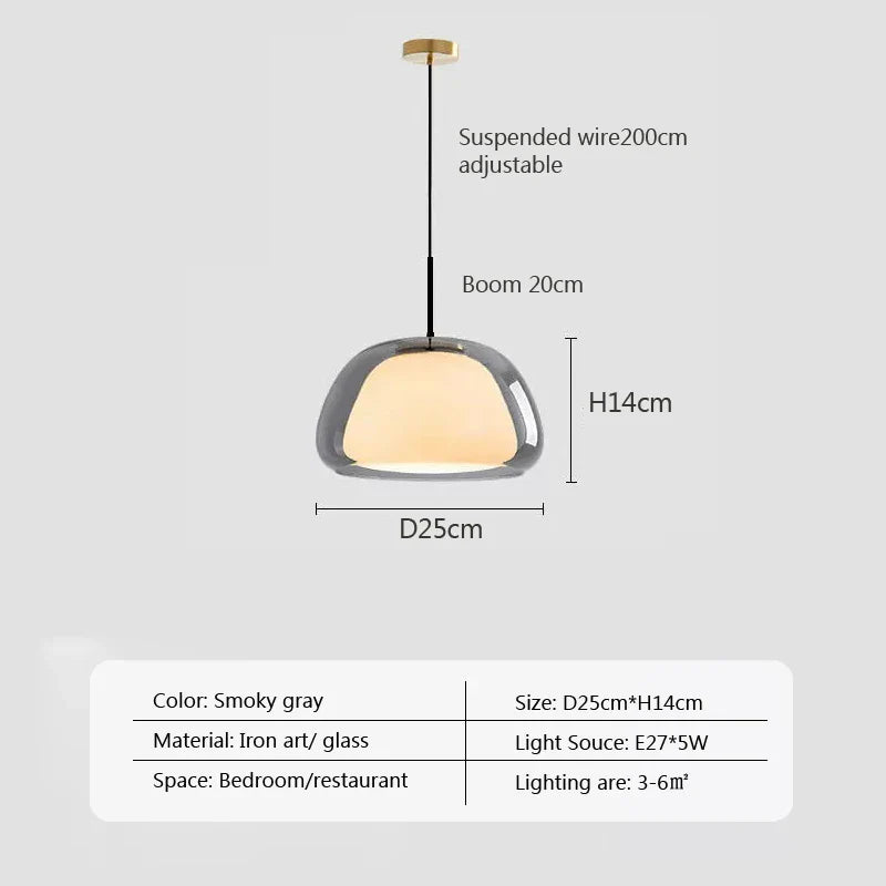 Afralia™ Nordic Glass Pendant Lights: Modern Jelly Shape for Living Room, Bedroom, Kitchen