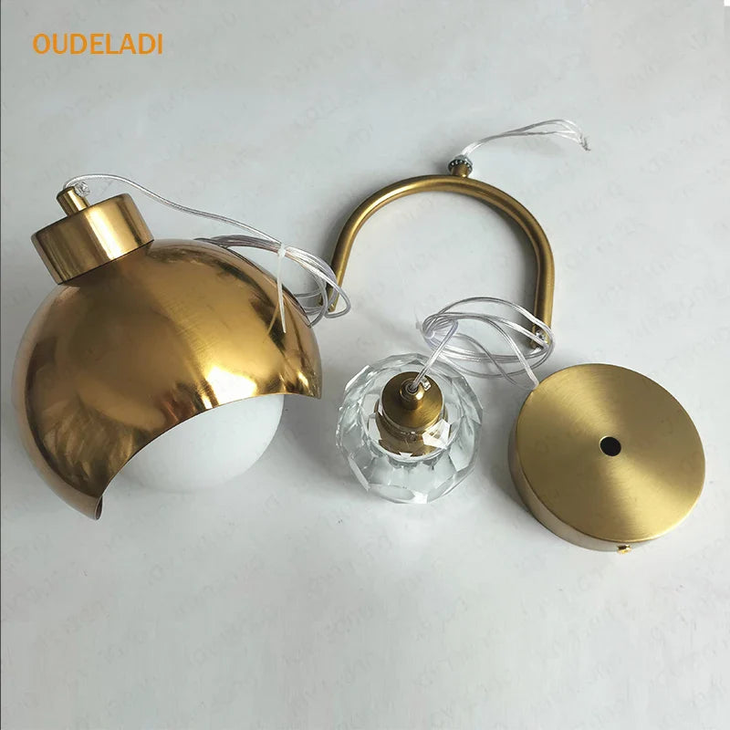 Afralia™ Crystal Ball Pendant Lights: Modern LED Luxury for Bedroom, Nordic Minimalist Design